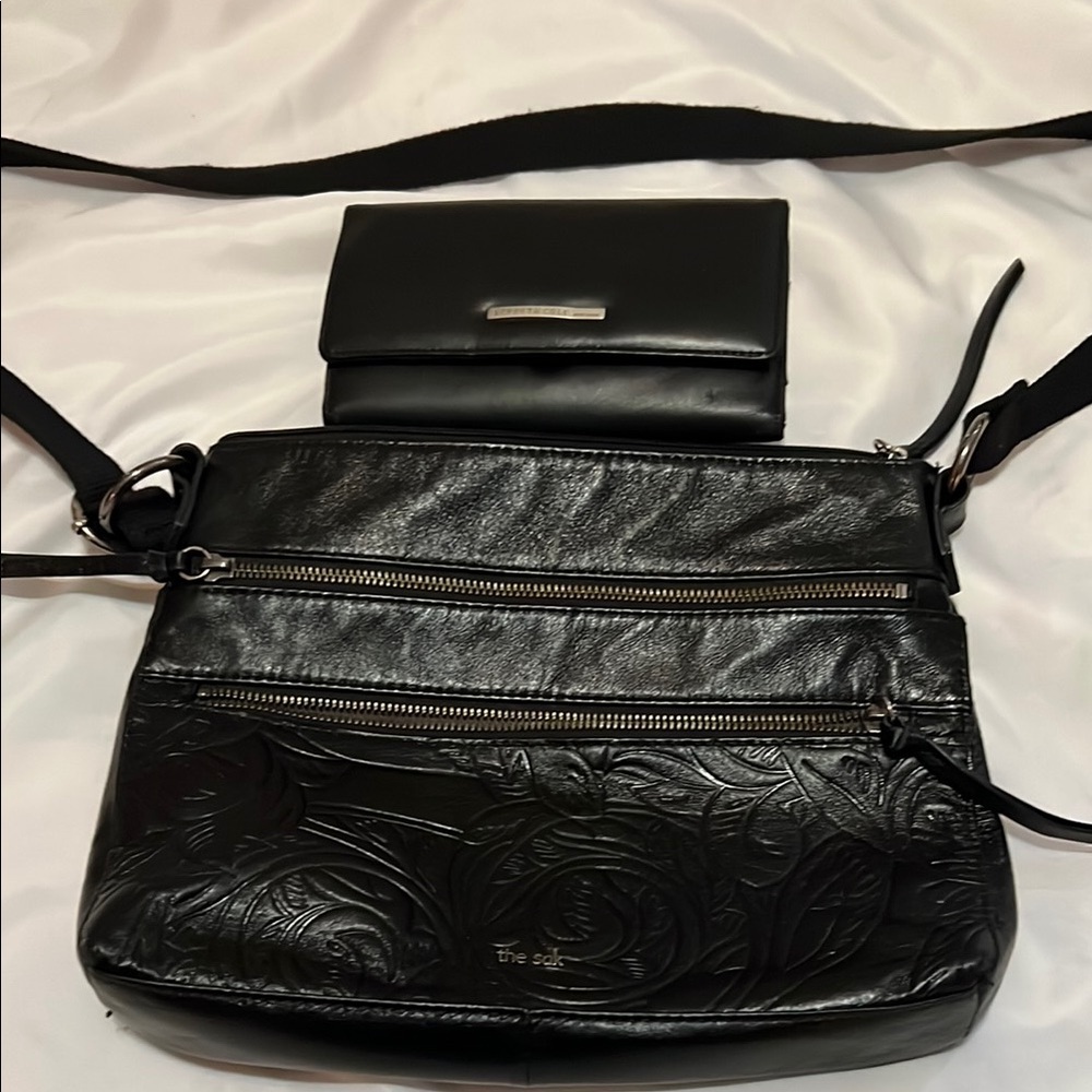 The Sak Black Crossbody Bag with Textured Leather, Kenneth Cole Wallet